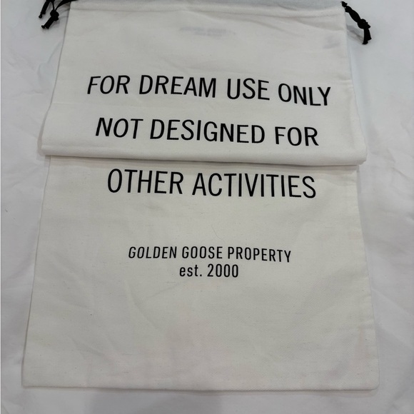 Golden Goose White Dust Bags 11 1/2x 15 (2) - Picture 2 of 4